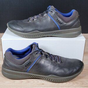 ECCO S-Drive E1 Golf Shoes Men Size 13 13.5 EW Extra Wide Black Blue Spikeless